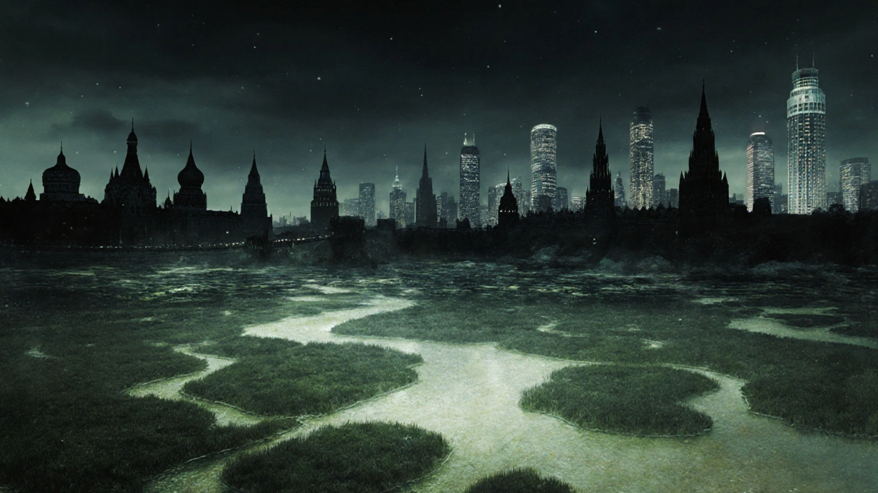 Подземный мир затопленных болот и рек, скрытый под улицами и метро современной Москвы.